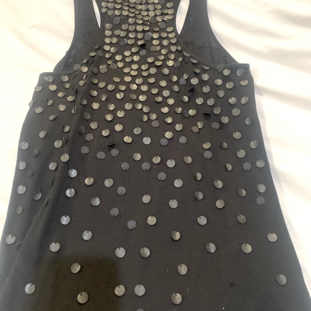 Club Mónaco black tank with leather detail - Picture 4 of 8